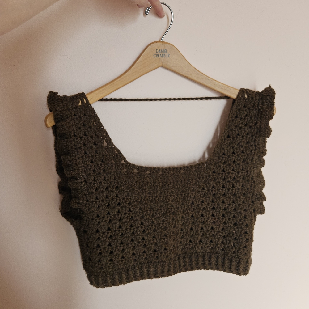 Handmade Crochet Brown Top
